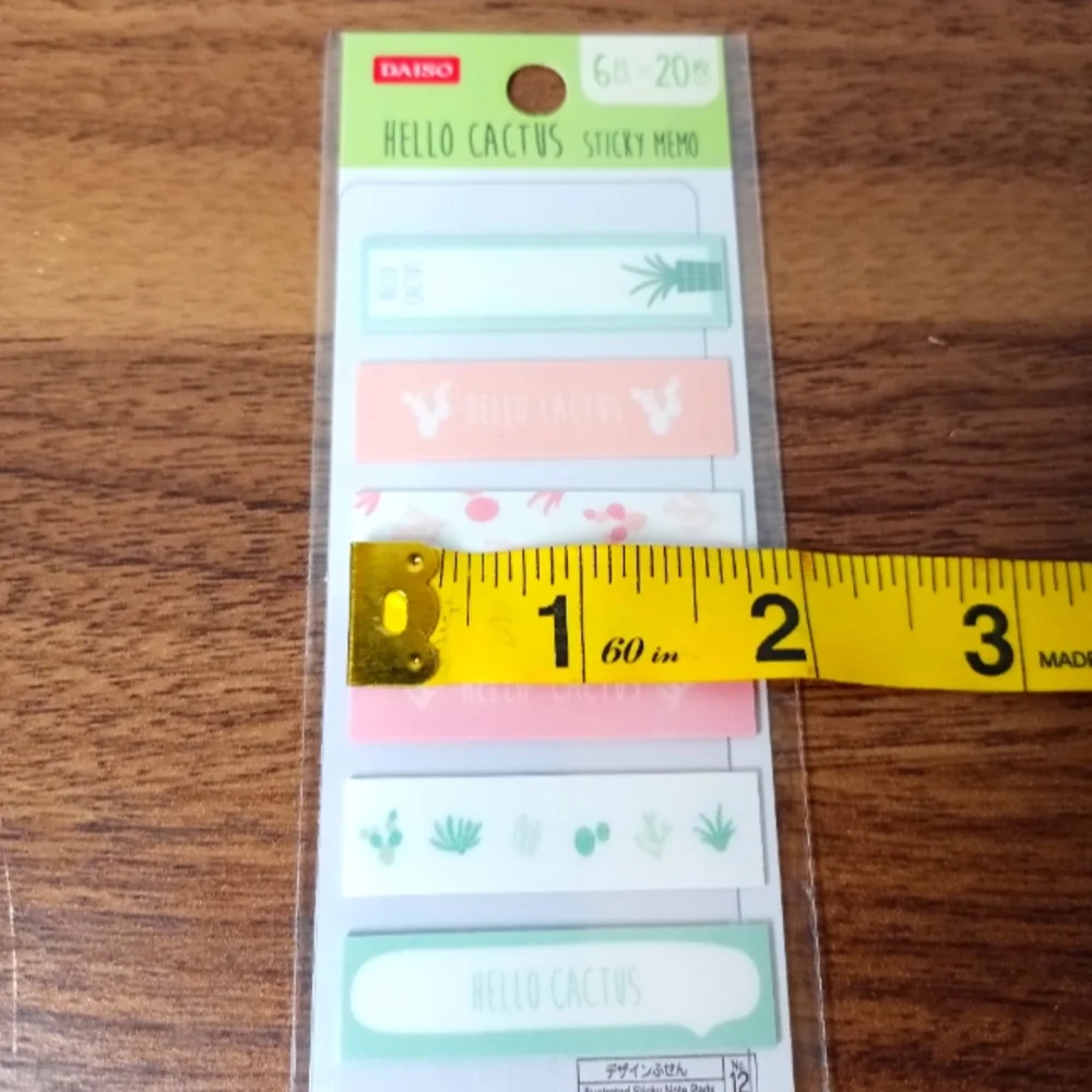 🌸Daiso Hello Cactus Sticky Notes/Memo